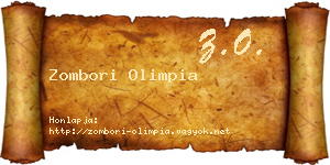 Zombori Olimpia névjegykártya